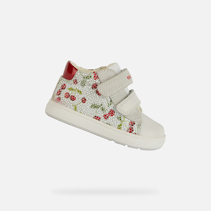 Velcro shoes BIGLIA BABY GIRL White/Red | GEOX