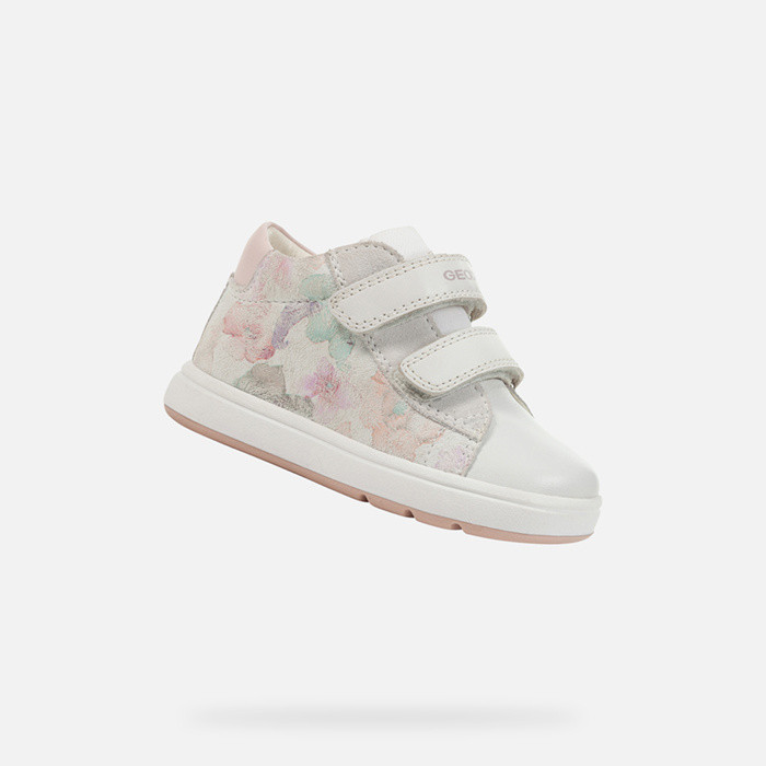 Velcro shoes BIGLIA BABY GIRL Off White/Light pink | GEOX