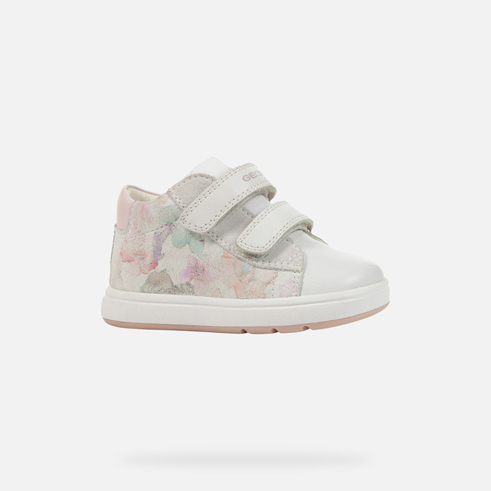 Velcro shoes BIGLIA BABY GIRL Off White/Light pink | GEOX