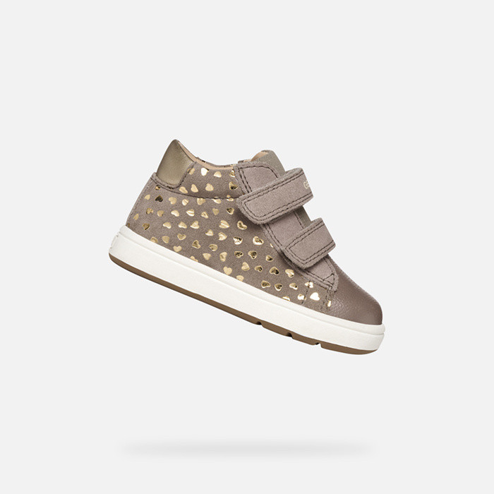 Sneakers with straps BIGLIA BABY GIRL Dark Beige | GEOX