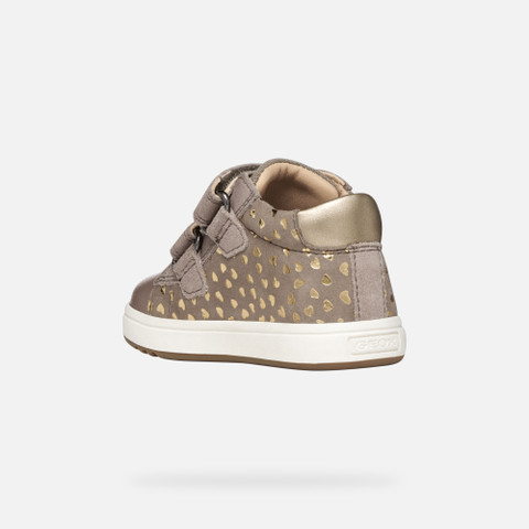 Sneakers with straps BIGLIA BABY GIRL Dark Beige - image number 3 | GEOX