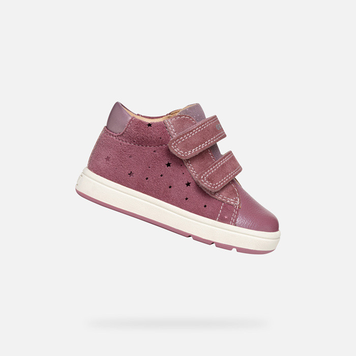 Sneakers with straps BIGLIA BABY GIRL Dark Pink | GEOX