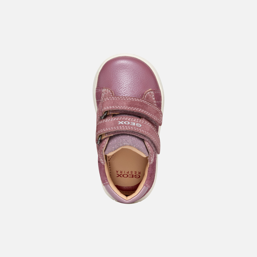 Geox BIGLIA BEBE FILLE sneakers a scratch Rose fonce Geox