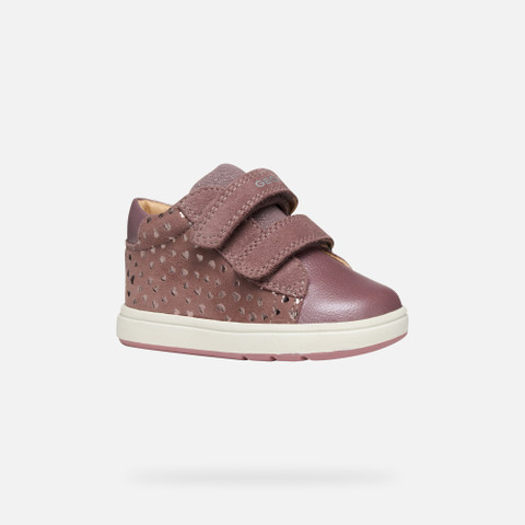 Sneakers with straps BIGLIA BABY GIRL Dark Rose - image number 2 | GEOX