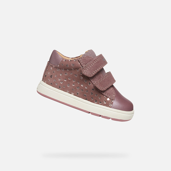 Sneakers with straps BIGLIA BABY GIRL Dark Rose | GEOX