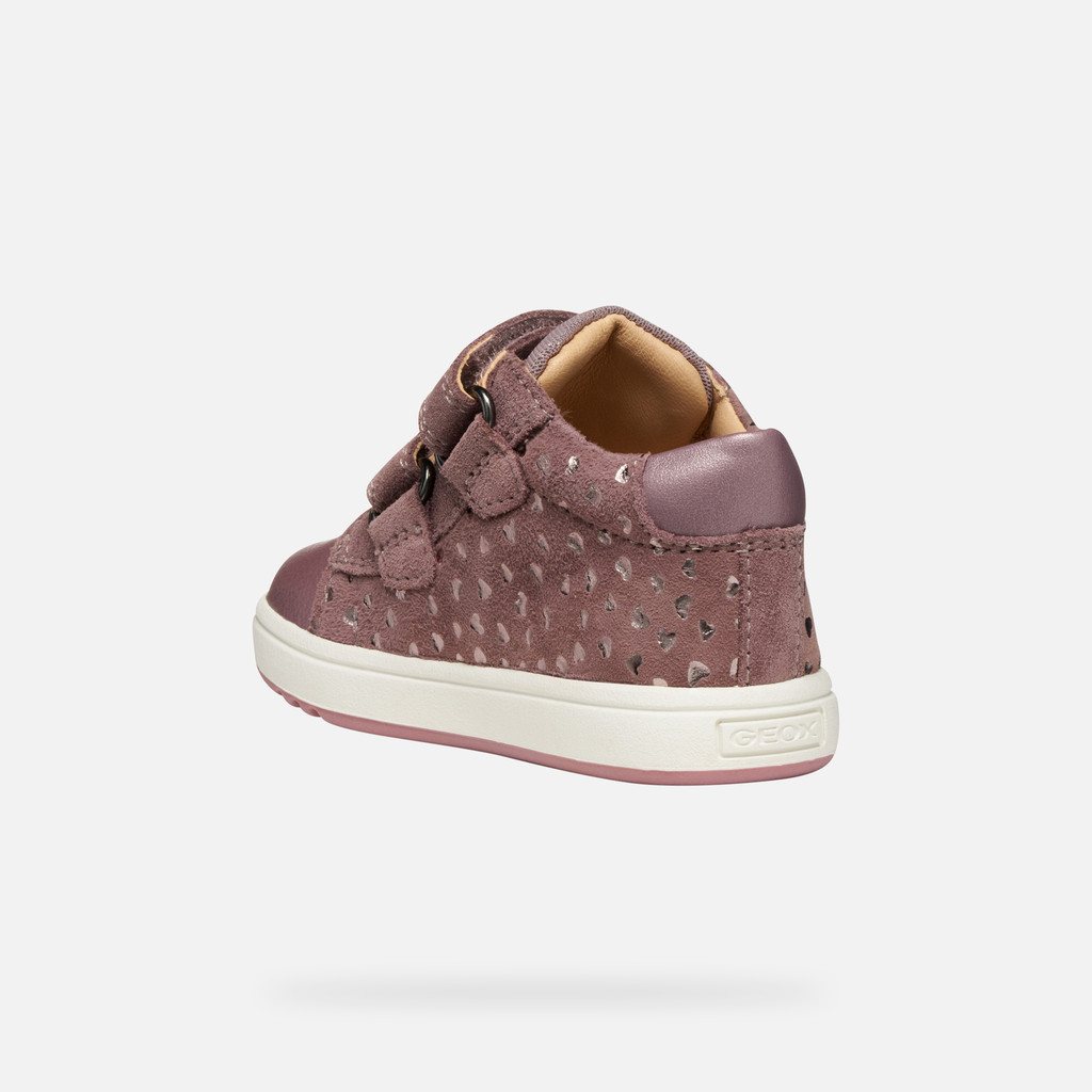 Chaussures Premiers Pas Geox Biglia Girl A Pour Bébé Fille - Semelle Respirante - Style Basket Décontracté