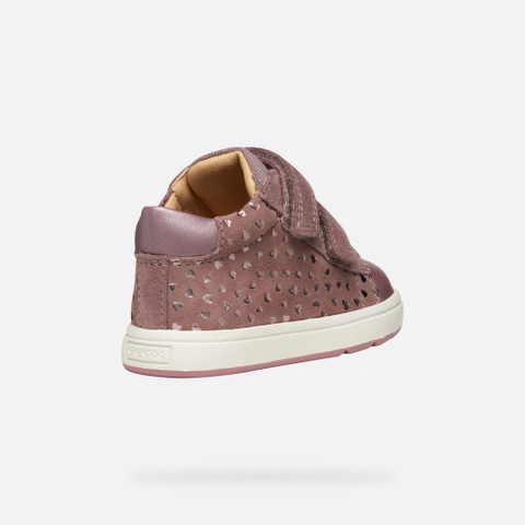 Sneakers with straps BIGLIA BABY GIRL Dark Rose - image number 4 | GEOX
