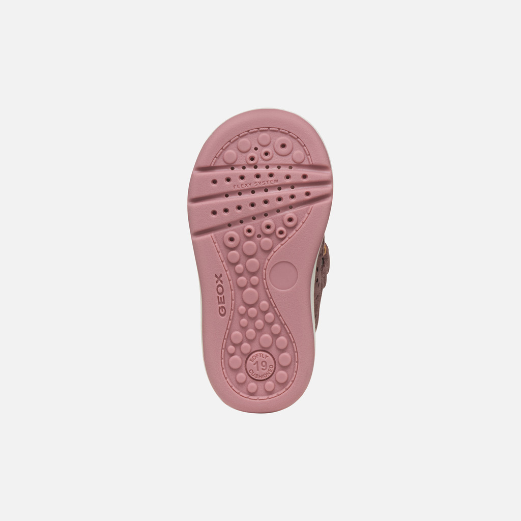 Sneakers with straps BIGLIA BABY GIRL Dark Rose - image number 6 | GEOX