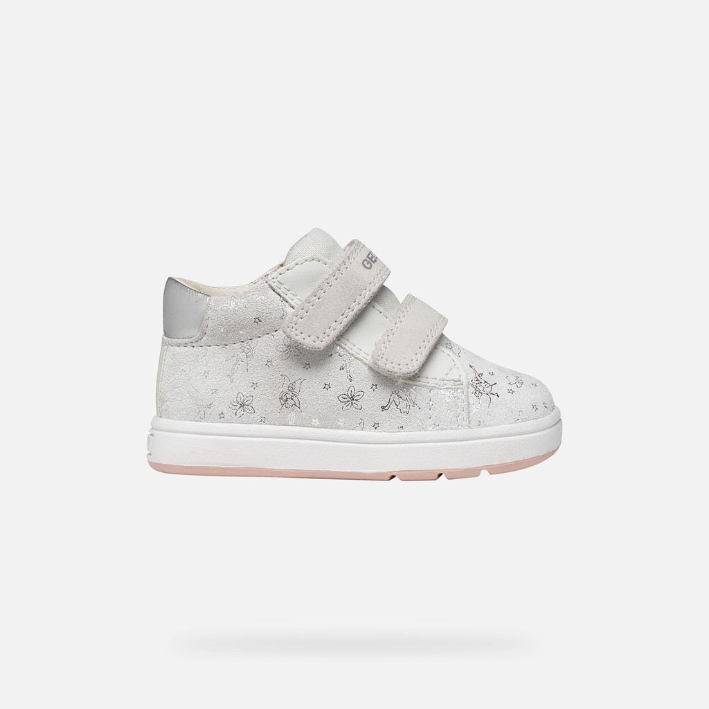 Velcro shoes BIGLIA BABY GIRL White/Silver - image number 1 | GEOX
