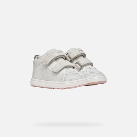 Velcro shoes BIGLIA BABY GIRL White/Silver - image number 7 | GEOX