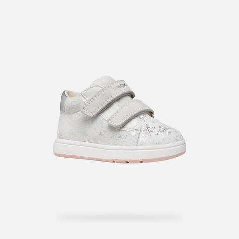 Velcro shoes BIGLIA BABY GIRL White/Silver - image number 2 | GEOX