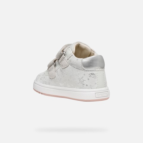 Velcro shoes BIGLIA BABY GIRL White/Silver - image number 3 | GEOX