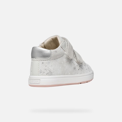 Velcro shoes BIGLIA BABY GIRL White/Silver - image number 4 | GEOX