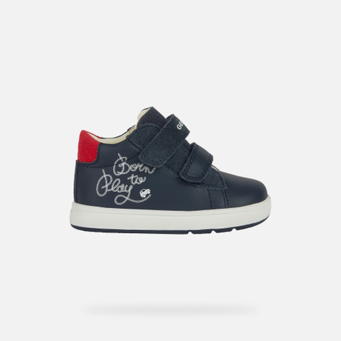 velcro shoes BIGLIA BABY Navy/Red - image number 1 | GEOX