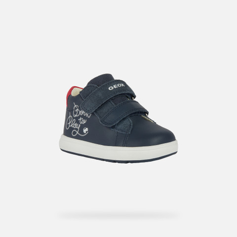 velcro shoes BIGLIA BABY Navy/Red - image number 2 | GEOX