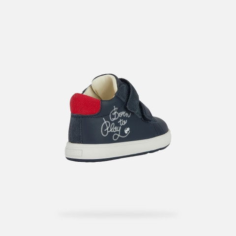 velcro shoes BIGLIA BABY Navy/Red - image number 4 | GEOX