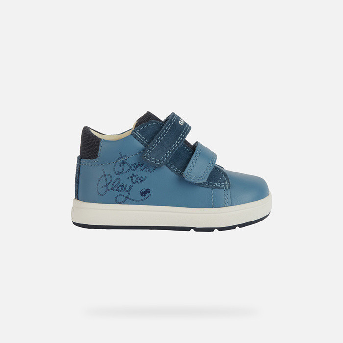 Sapatos de velcro BIGLIA BABY Azul acinzentado/Azul marinho | GEOX
