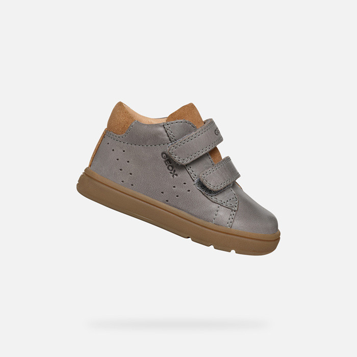 Sneakers with straps BIGLIA BABY Gray/Navy | GEOX