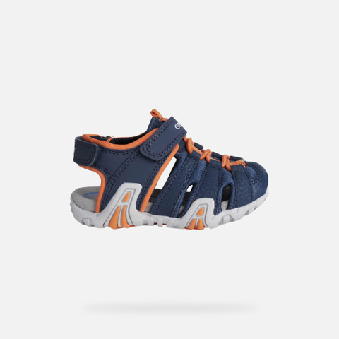 Closed toe sandals KRAZE TODDLER Navy/Orange - image number 1 | GEOX