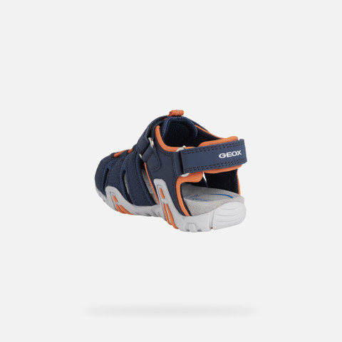 Closed toe sandals KRAZE TODDLER Navy/Orange - image number 3 | GEOX