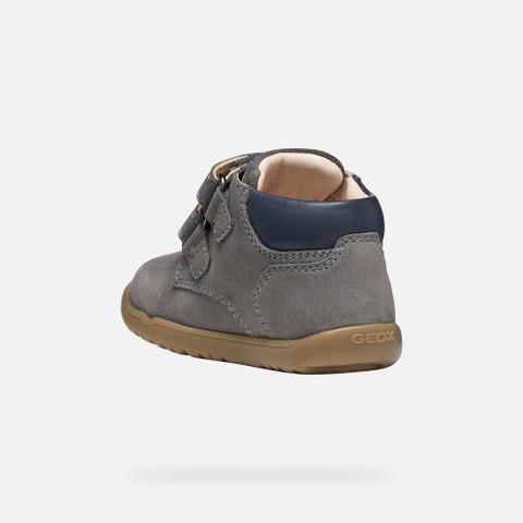 Toddler velcro shoes MACCHIA BABY Grey/Navy - image number 3 | GEOX
