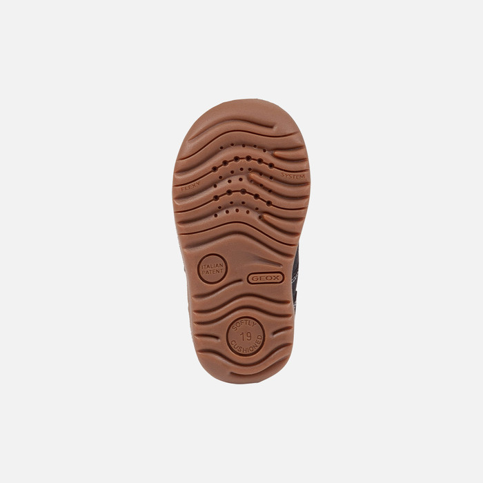Geox Bébé Garçon B Macchia Boy A Premiers Pas, Caramel/Navy, 18 EU