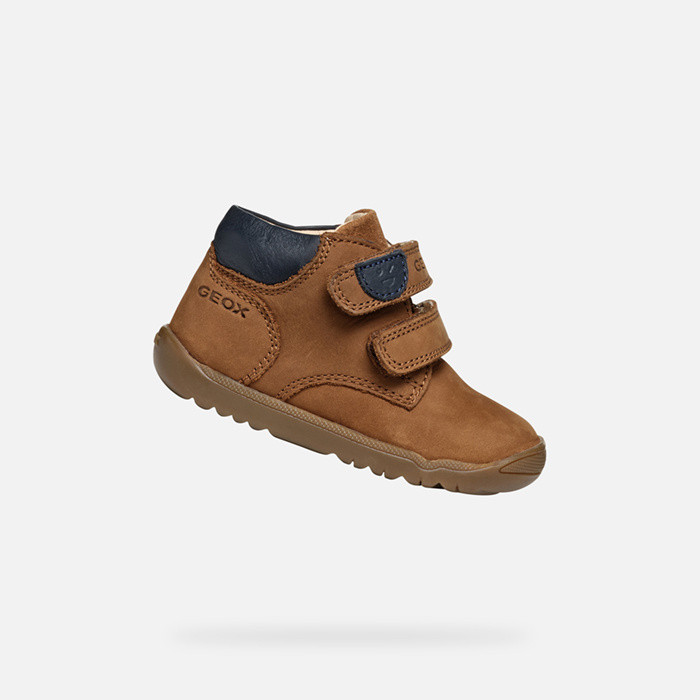 Sneakers with straps MACCHIA BABY Whisky | GEOX