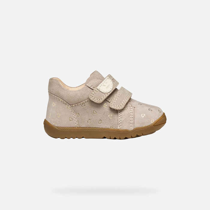 Sneakers with straps MACCHIA BABY GIRL Beige | GEOX
