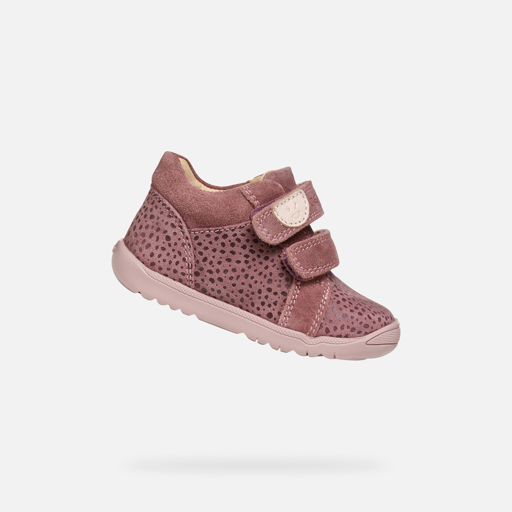 Sneakers with straps MACCHIA BABY GIRL Dark Rose | GEOX