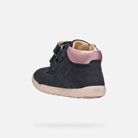 Sneakers with straps MACCHIA BABY Navy/Light rose - image number 3 | GEOX