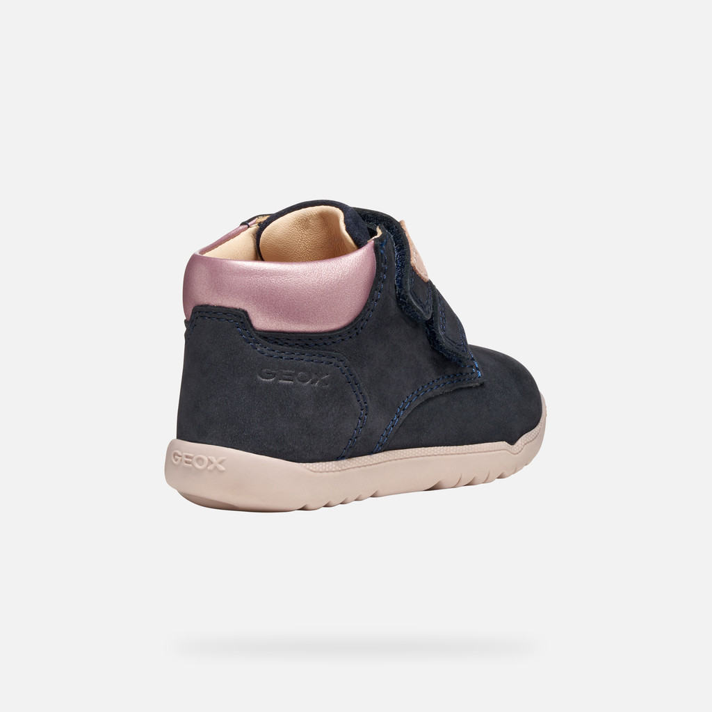 Sneakers with straps MACCHIA BABY Navy/Light rose - image number 4 | GEOX