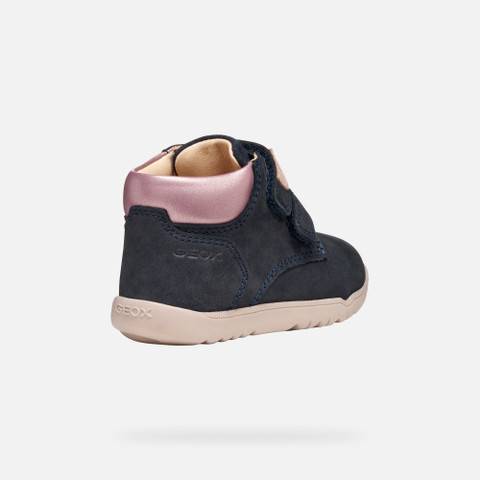 Sneakers with straps MACCHIA BABY Navy/Light rose - image number 4 | GEOX