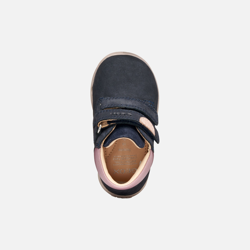 Sneakers with straps MACCHIA BABY Navy/Light rose - image number 5 | GEOX