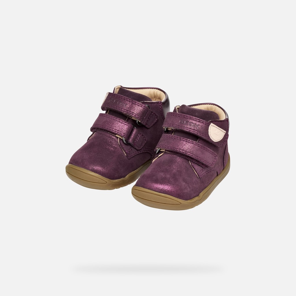 Sneakers with straps MACCHIA BABY GIRL Dark violet - image number 7 | GEOX