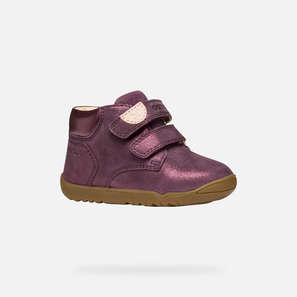 Sneakers with straps MACCHIA BABY GIRL Dark violet - image number 2 | GEOX