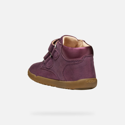 Sneakers with straps MACCHIA BABY GIRL Dark violet - image number 3 | GEOX