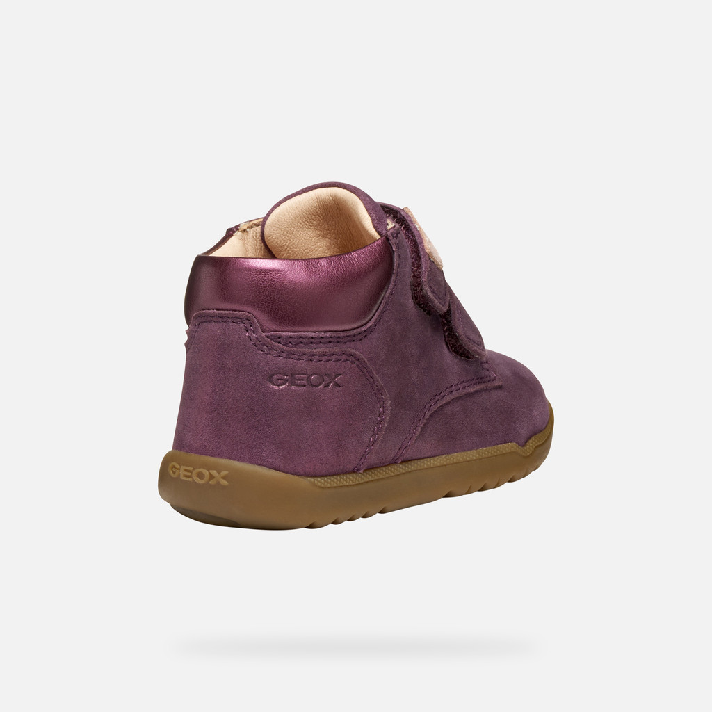 Sneakers with straps MACCHIA BABY GIRL Dark violet - image number 4 | GEOX