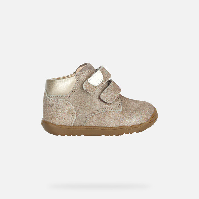 Sneakers with straps MACCHIA BABY GIRL Smoke Gray | GEOX