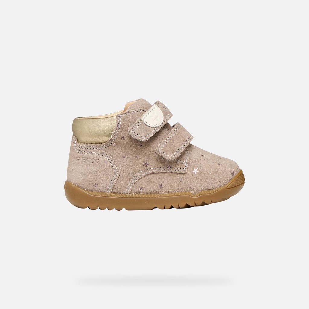 Toddler velcro shoes MACCHIA BABY GIRL Dark Beige - image number 1 | GEOX