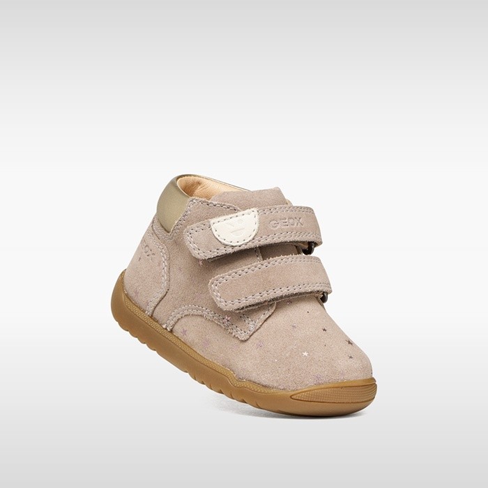 Toddler velcro shoes MACCHIA BABY GIRL Dark Beige | GEOX
