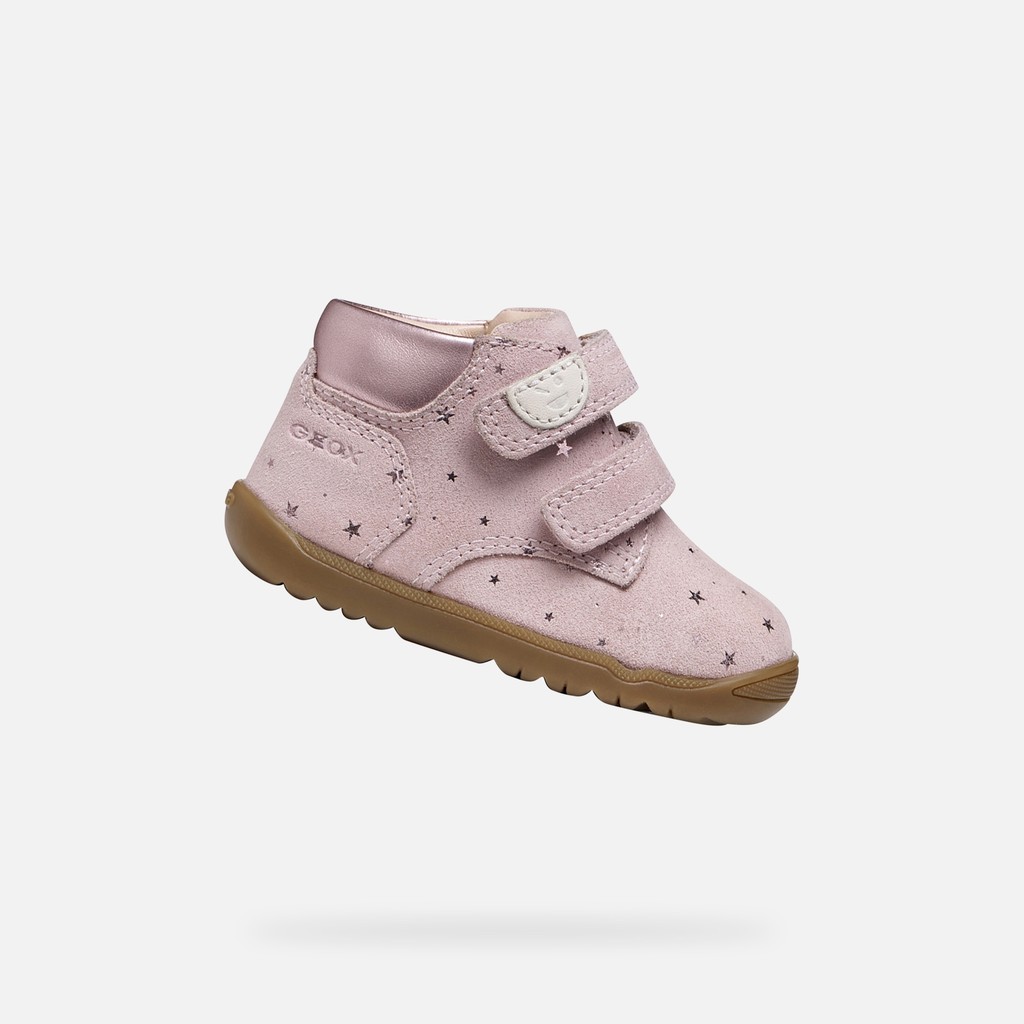 Chaussures b&eacute;b&eacute; scratch MACCHIA B&Eacute;B&Eacute; FILLE Vieux rose - image number 0 | GEOX