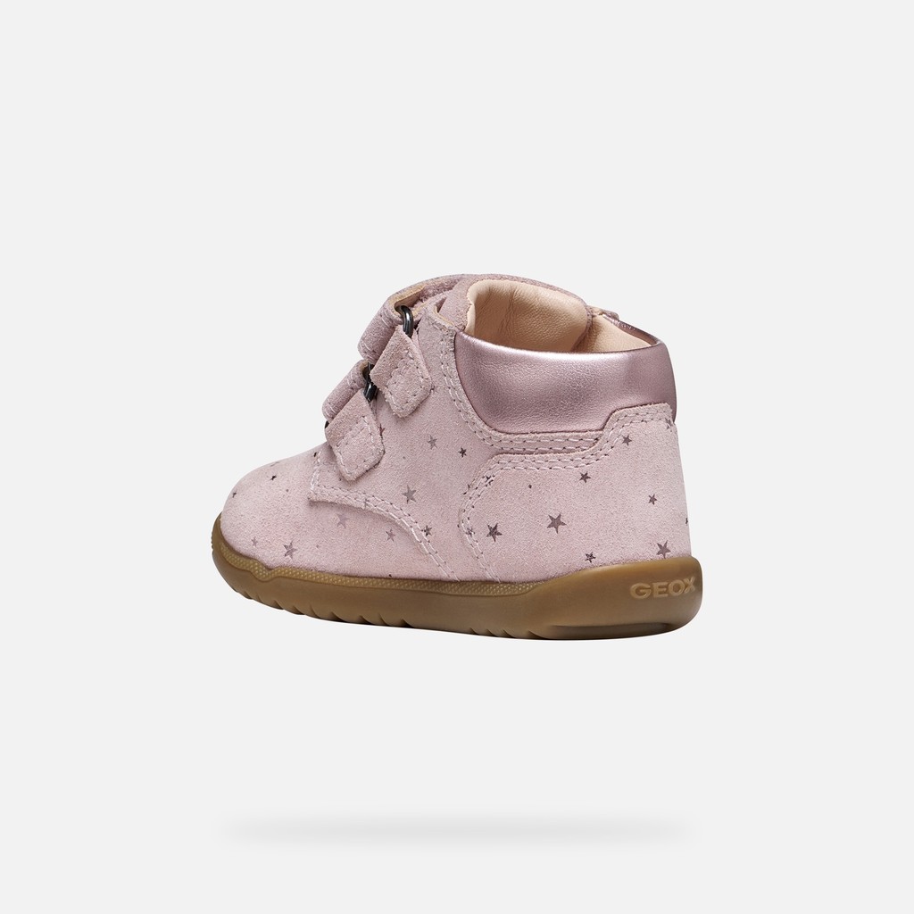 Chaussures b&eacute;b&eacute; scratch MACCHIA B&Eacute;B&Eacute; FILLE Vieux rose - image number 3 | GEOX