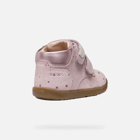 Chaussures b&eacute;b&eacute; scratch MACCHIA B&Eacute;B&Eacute; FILLE Vieux rose - image number 4 | GEOX