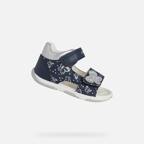FIRST STEPS BABY SANDAL TAPUZ BABY GIRL - NAVY/SILVER