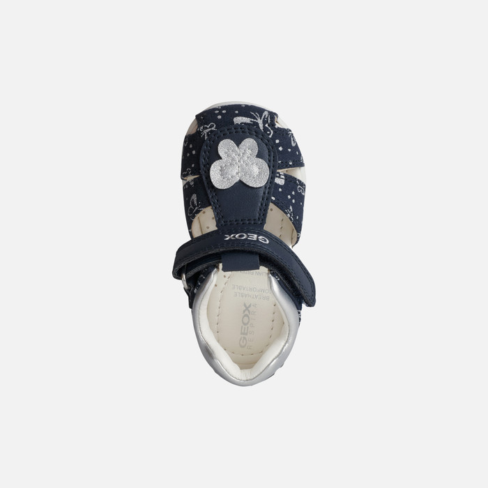 FIRST STEPS BABY ELTHAN BABY GIRL - NAVY/SILVER