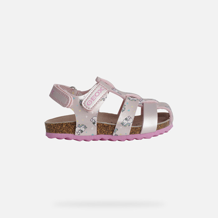 Closed toe sandals SANDAL CHALKI TODDLER Light pink/Fuchsia | GEOX