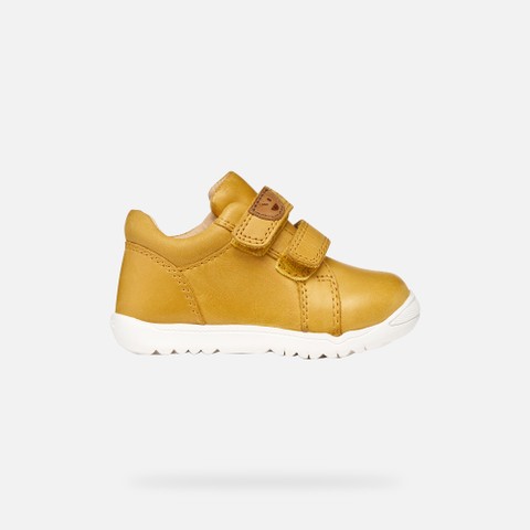 Velcro shoes MACCHIA BABY BOY Ochre Yellow - image number 1 | GEOX