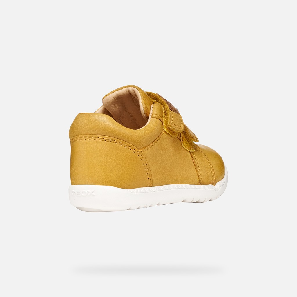 Velcro shoes MACCHIA BABY BOY Ochre Yellow - image number 4 | GEOX