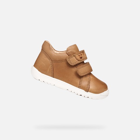 Schuhe mit Klettverschluss MACCHIA BABY JUNGE Cognac | GEOX