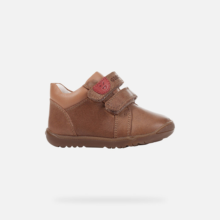 Sapatos de velcro MACCHIA BABY Caramelo | GEOX